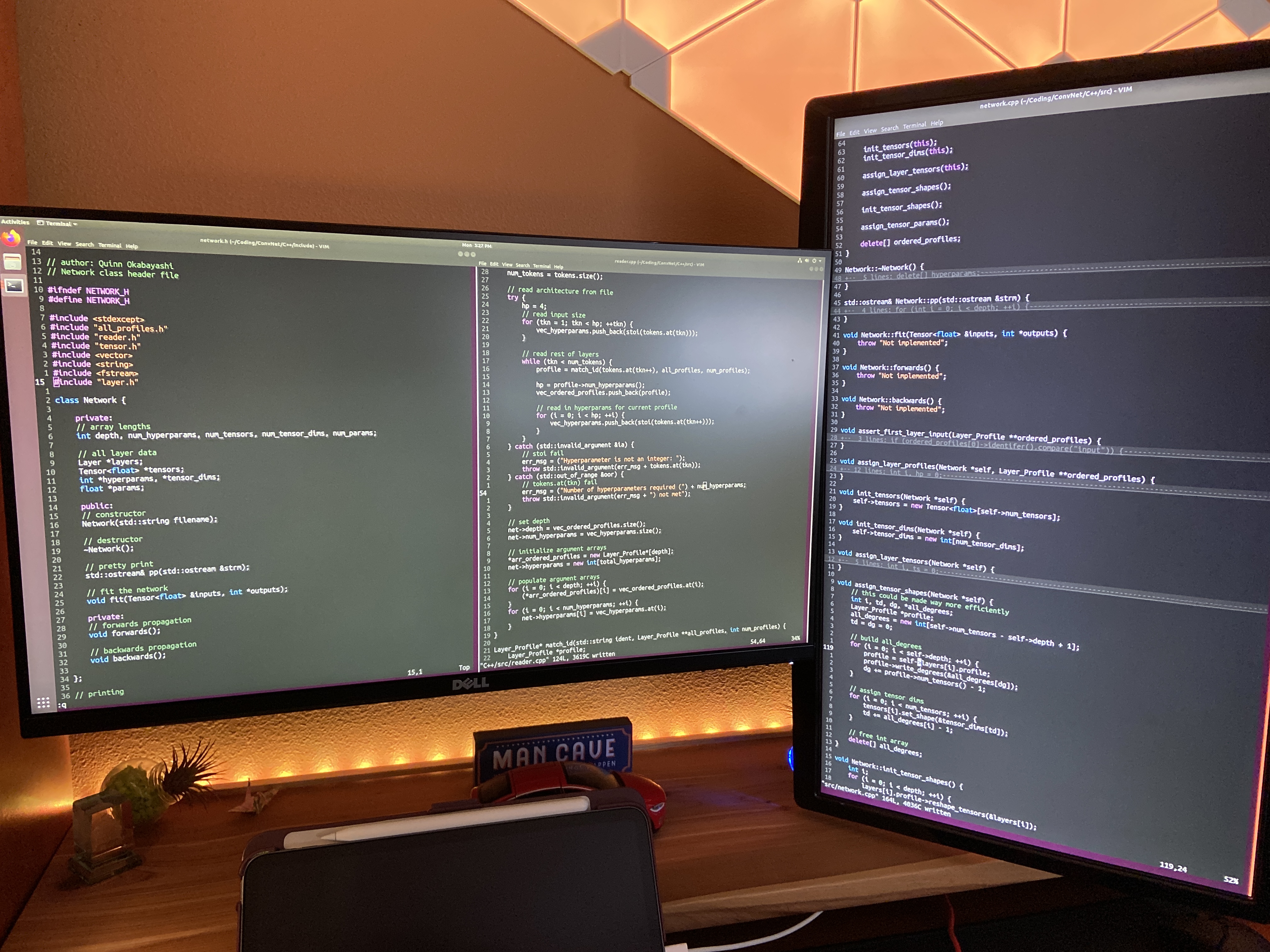 computer desk setup
